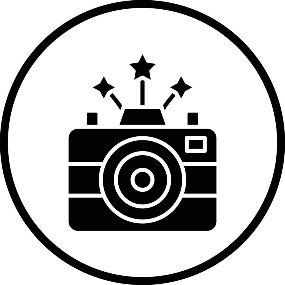 New Year Camera Vector Icon Design