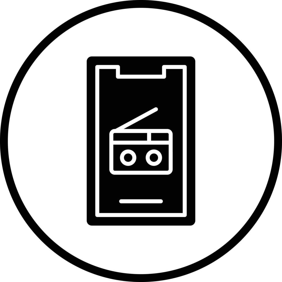 Mobile Radio Vector Icon Design