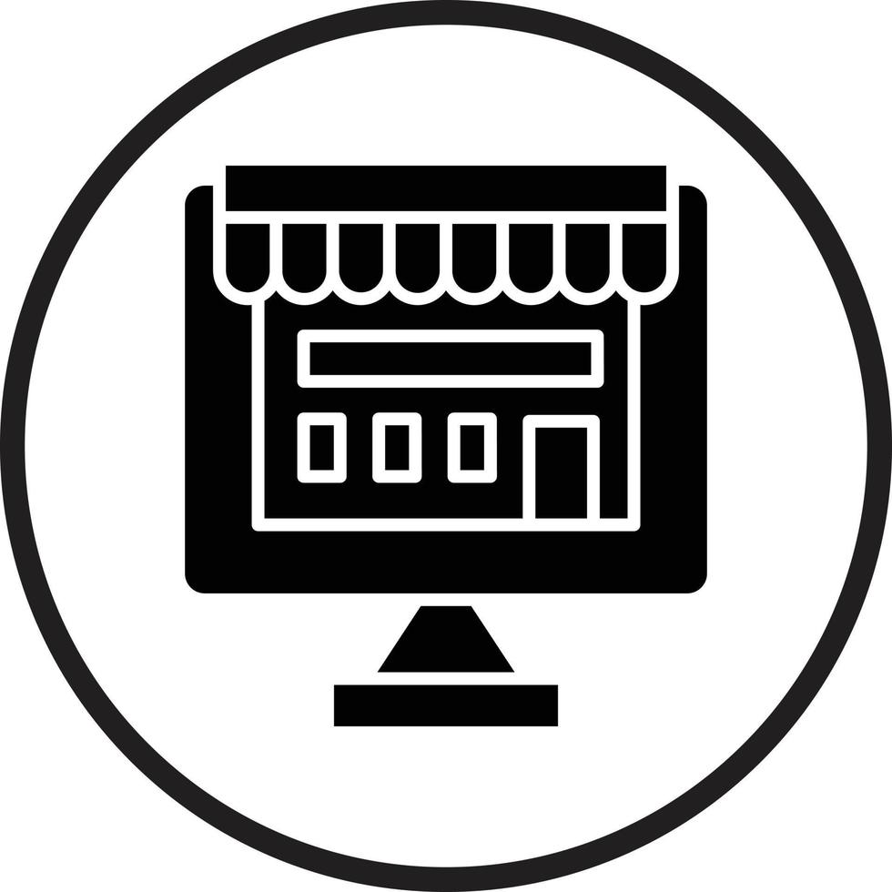 Online Shop Vector Icon Design