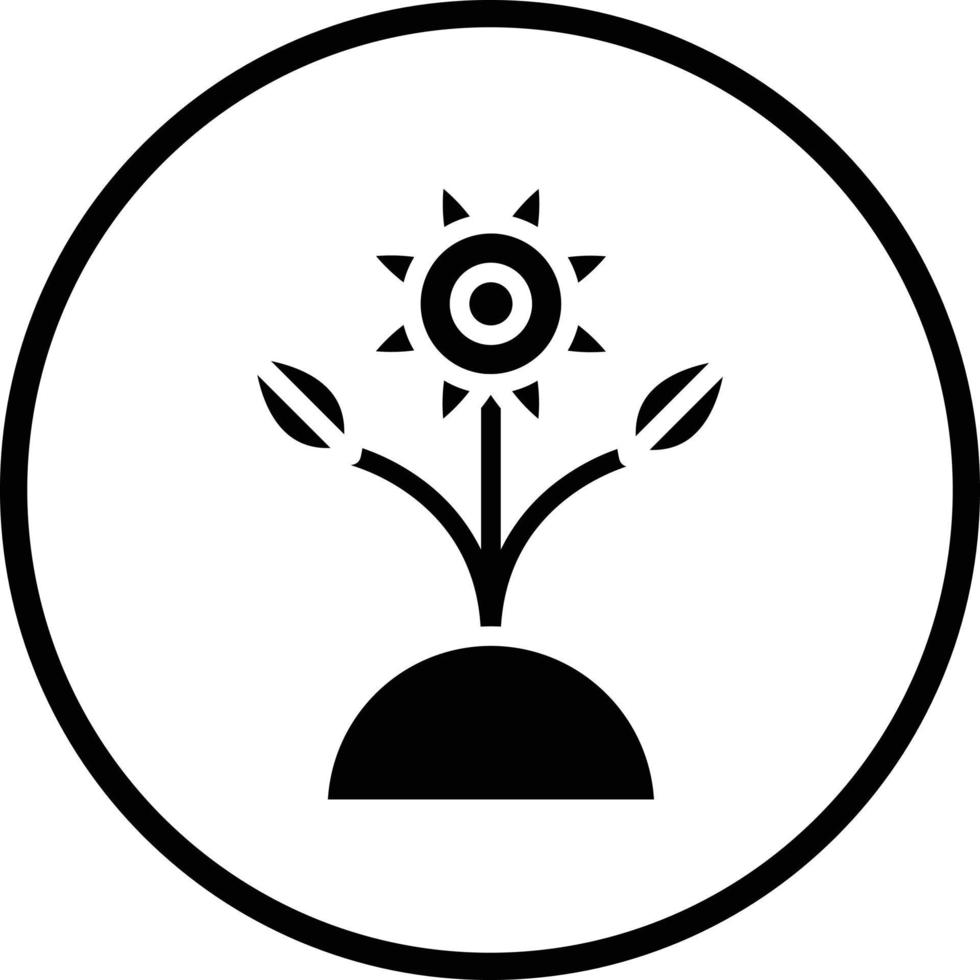 Flower Plantation Vector Icon Design