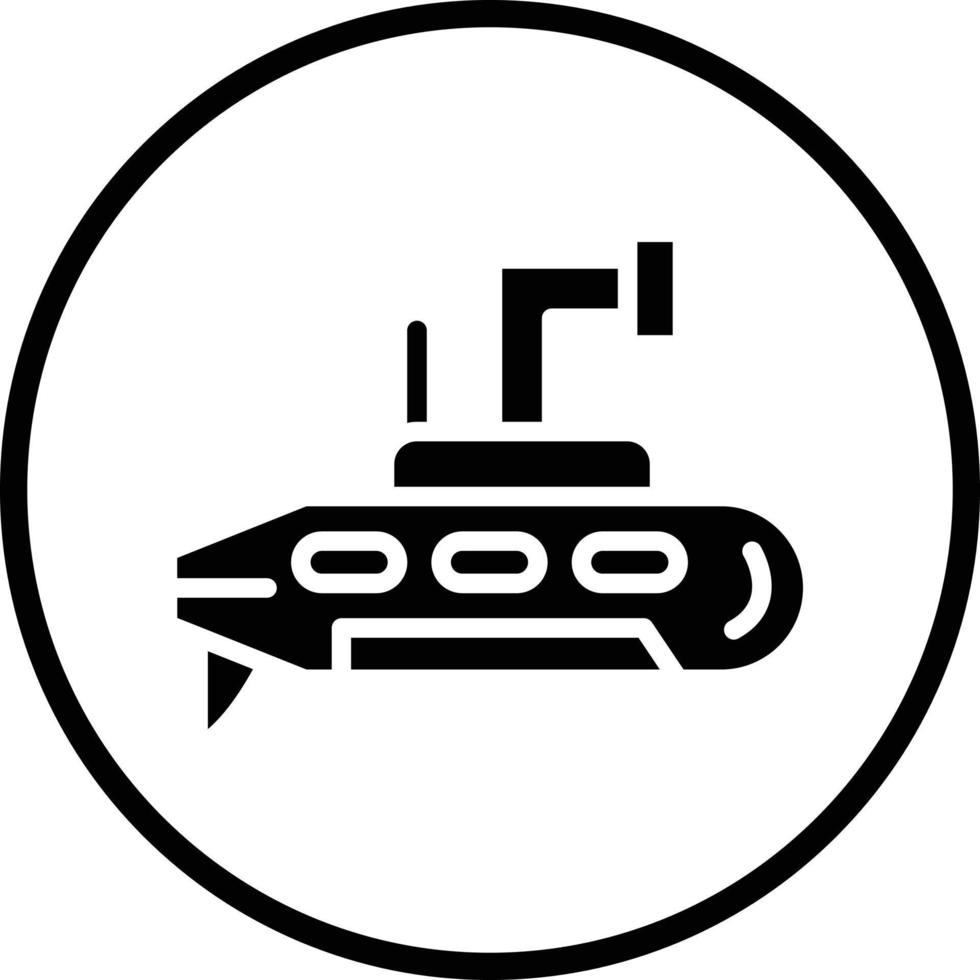 Army Submarine Vector Icon Design