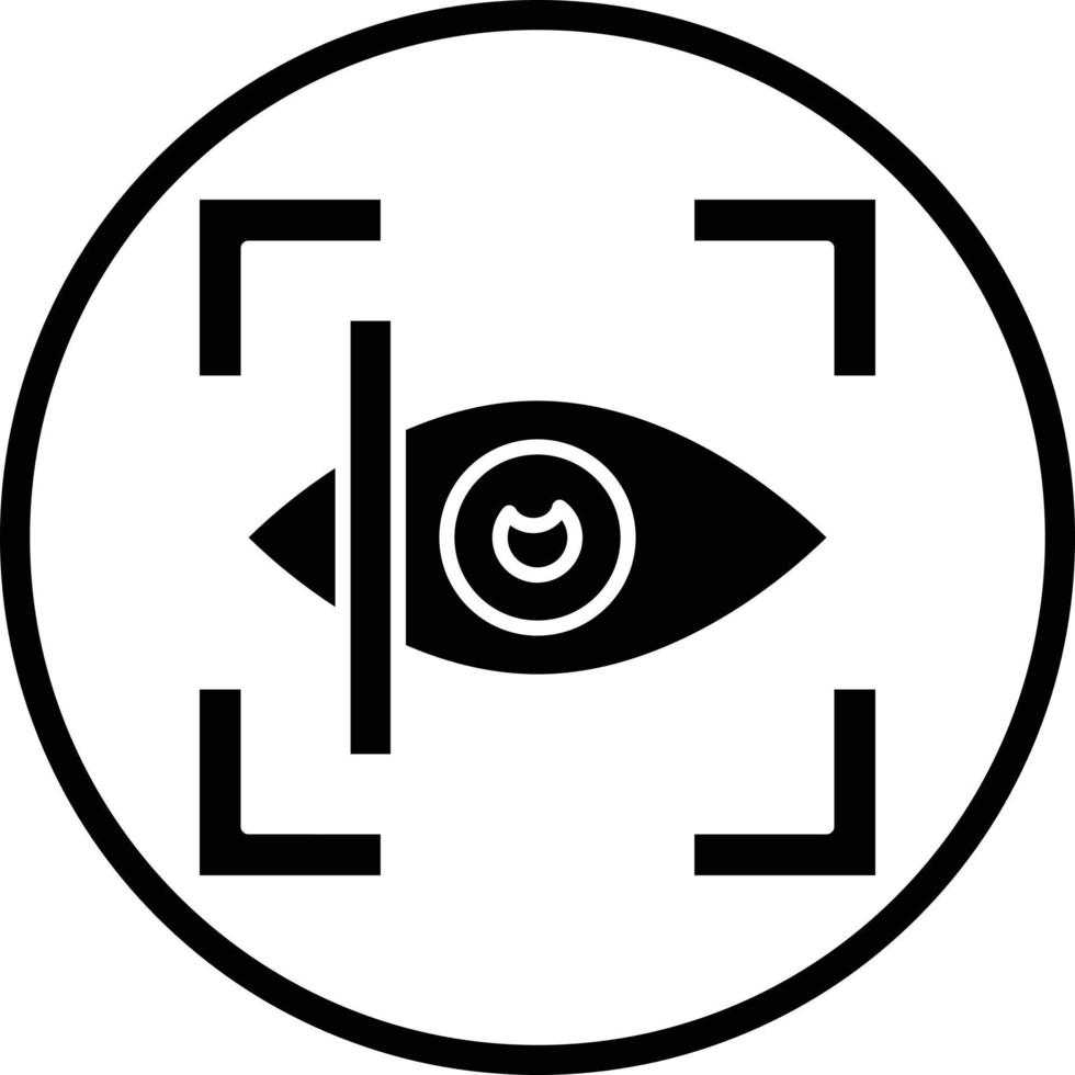 Retinal Scan Vector Icon Design
