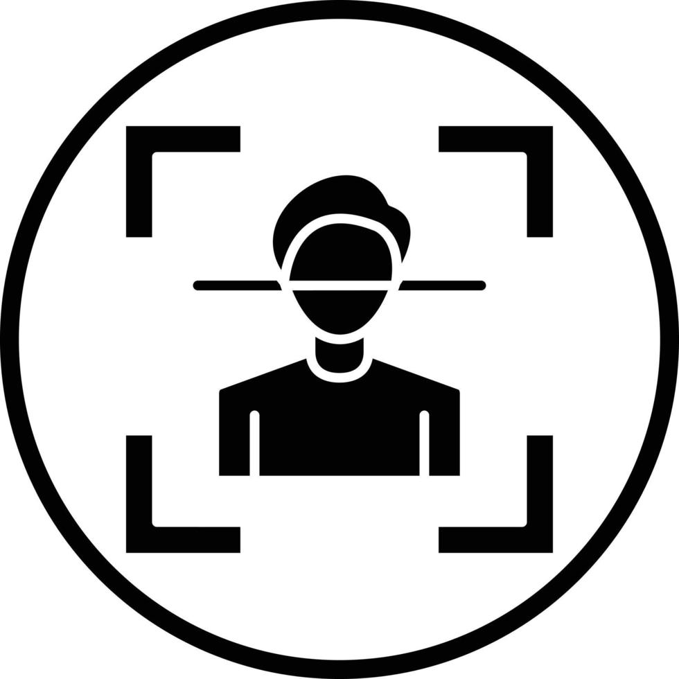 Facial Recognition Vector Icon Design