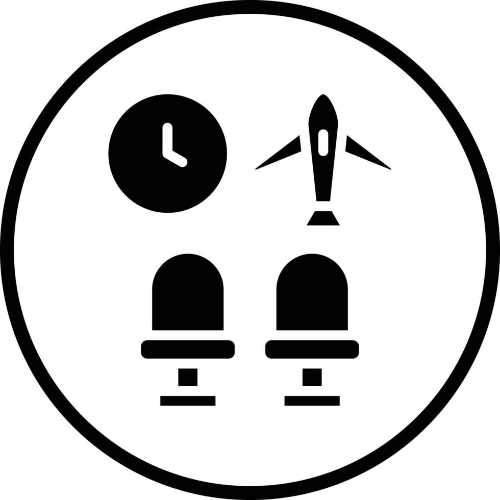 Airport Waiting Room Vector Icon Design