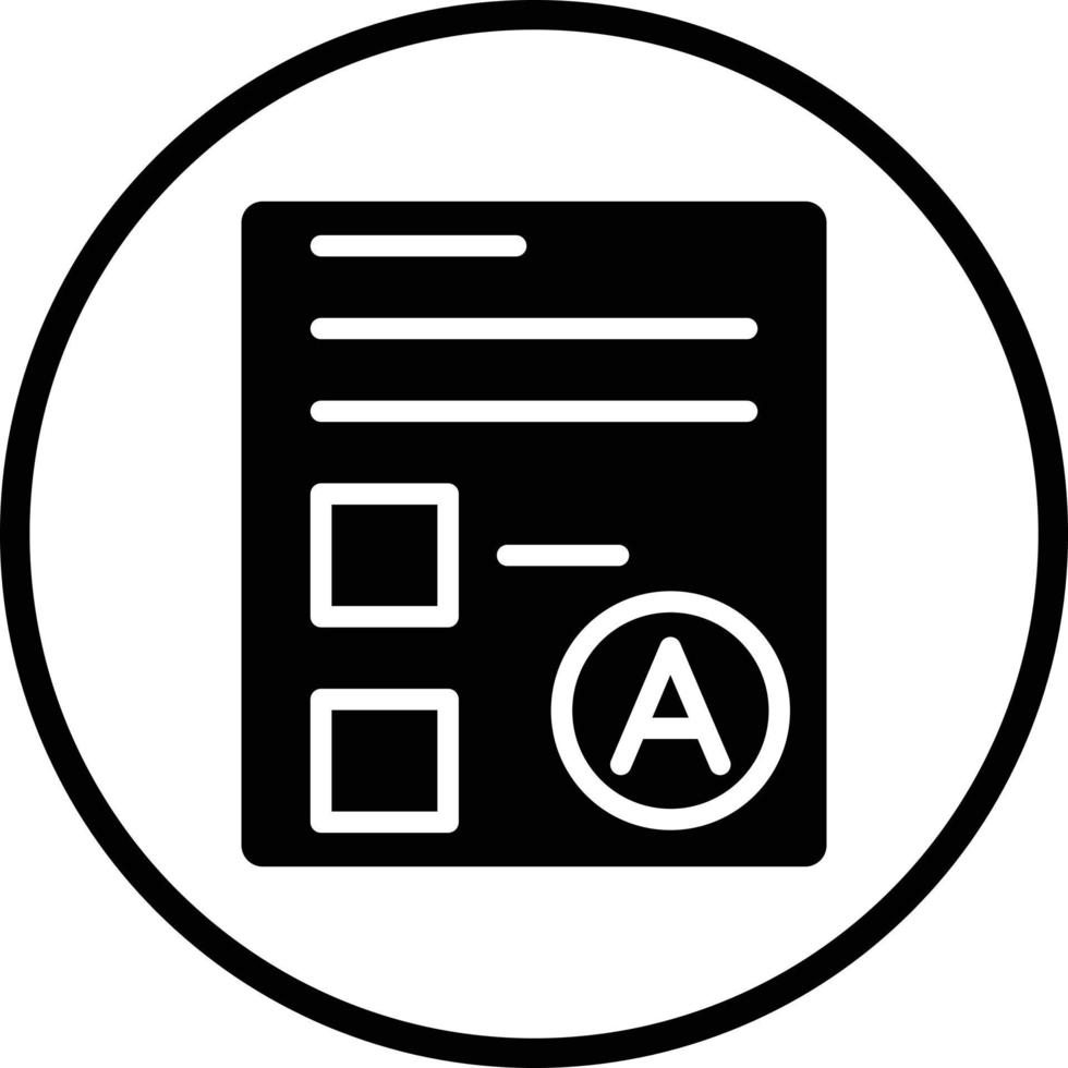 Grade Vector Icon Design