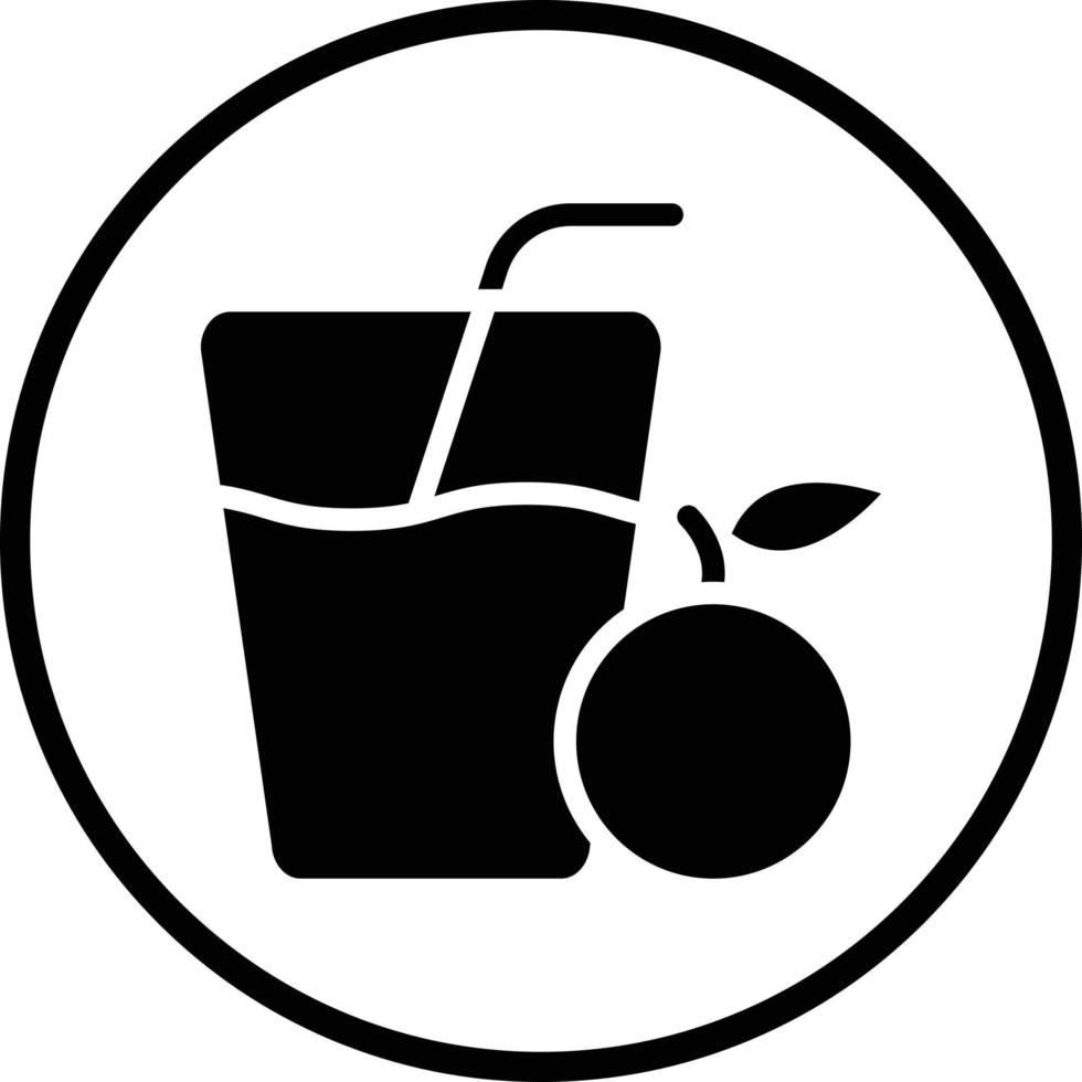 Orange Juice Vector Icon Design