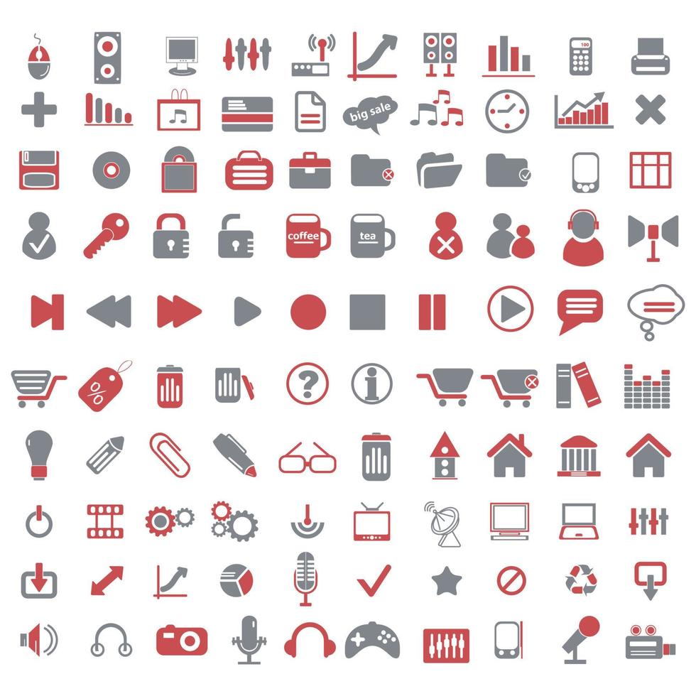 collection of icon vector designs with various shapes
