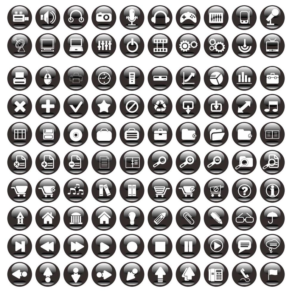 collection of icon vector designs with various shapes