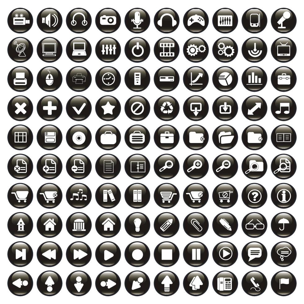 collection of icon vector designs with various shapes