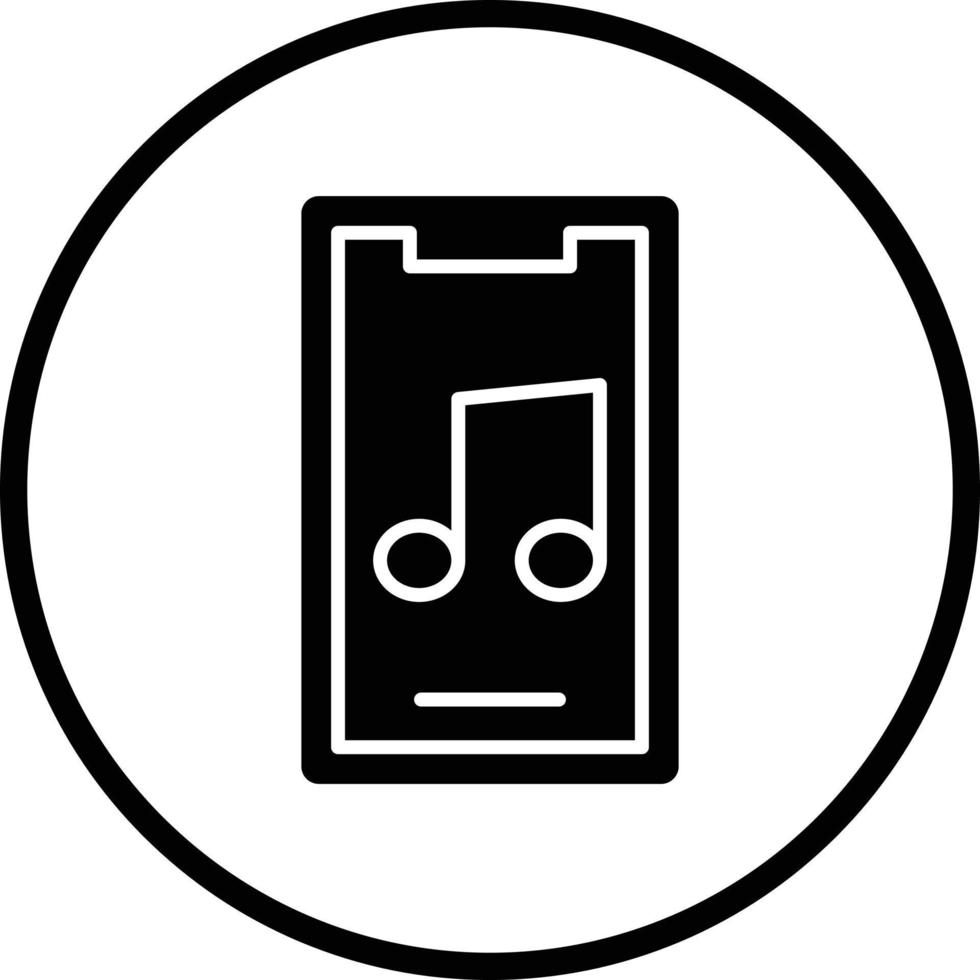 Mobile Music App Vector Icon Design