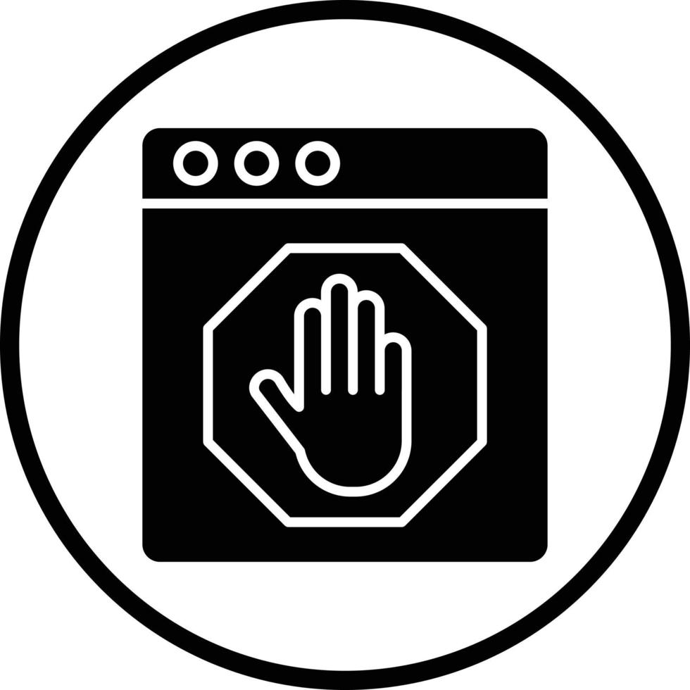 AD Blocker Vector Icon Design