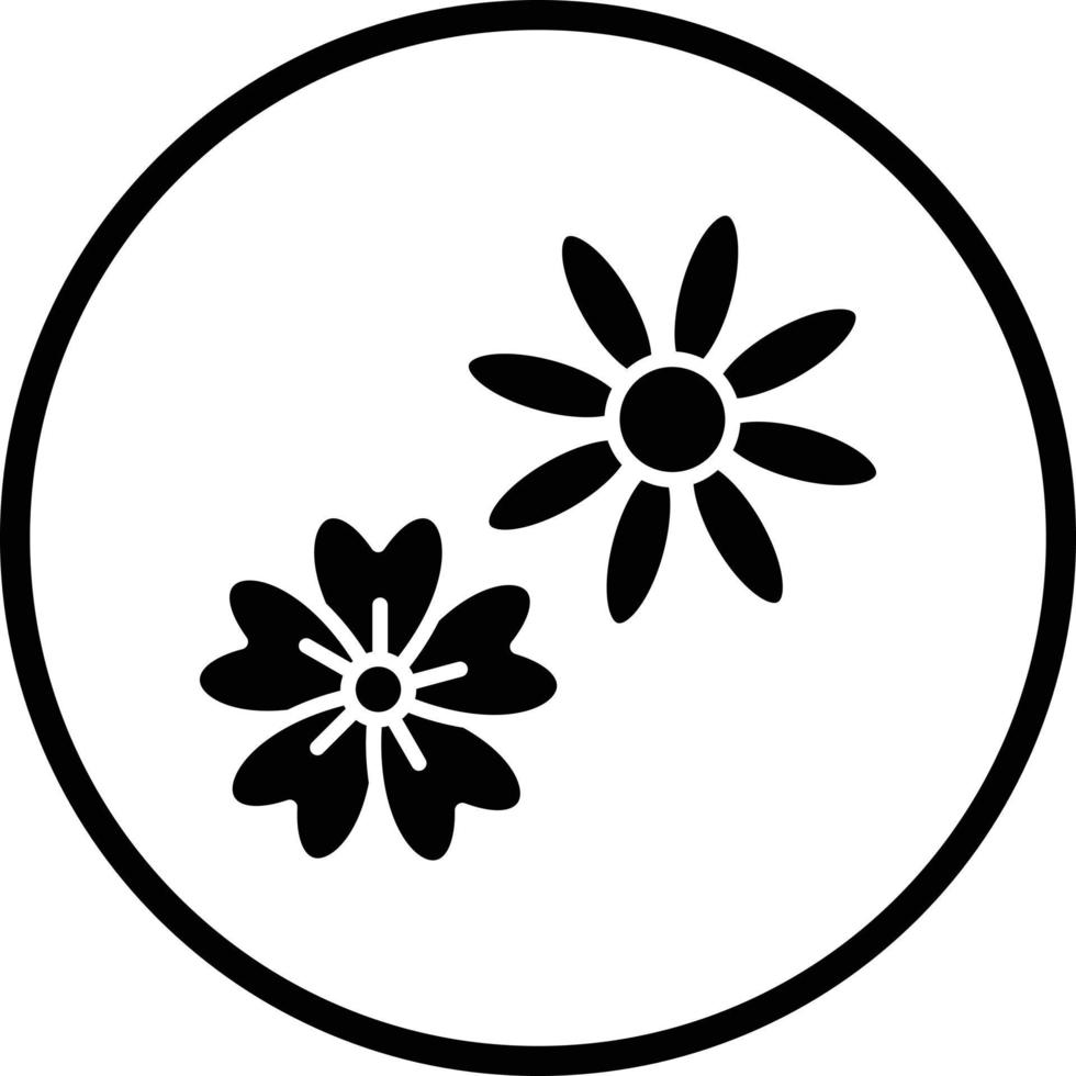 diseño de icono de vector de flores