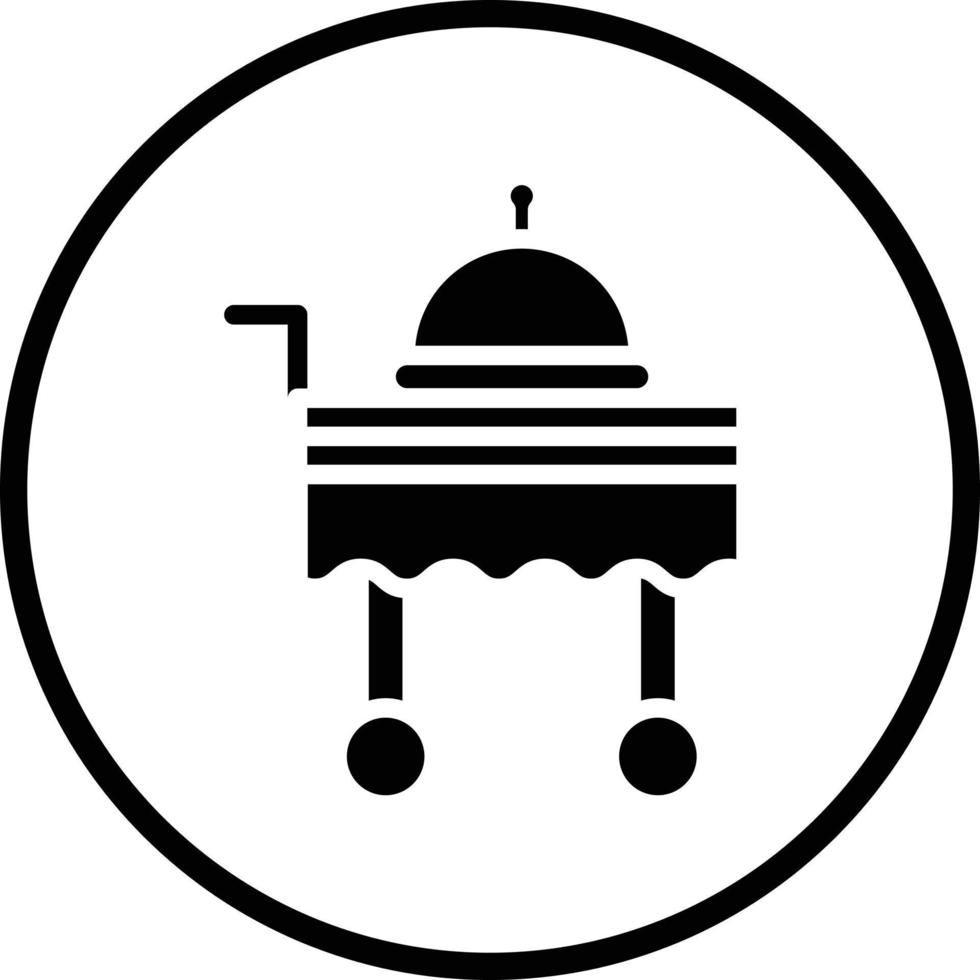 Serving Cart Vector Icon Design