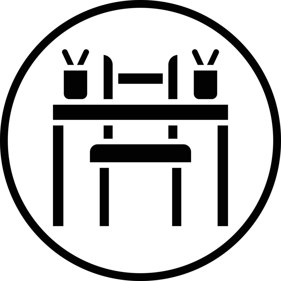 School Desk Vector Icon Design