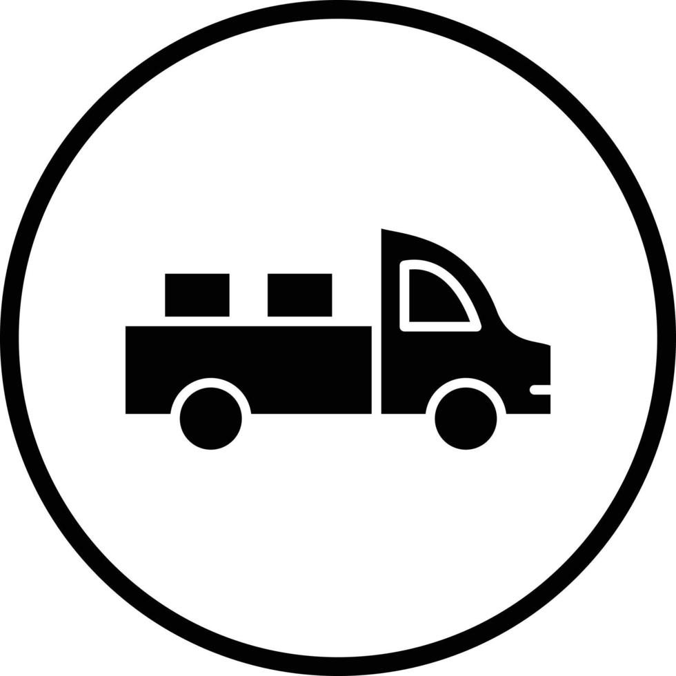 Pickup Truck Vector Icon Design
