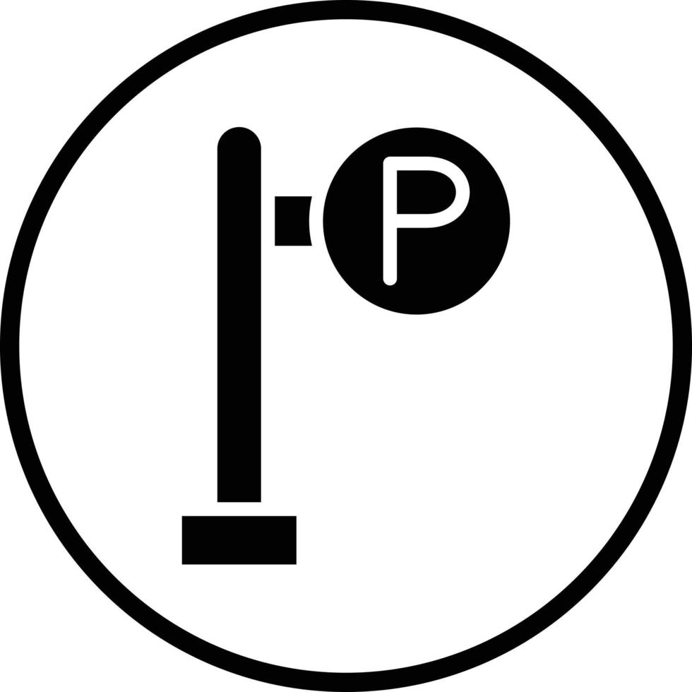 Parking Area Vector Icon Design