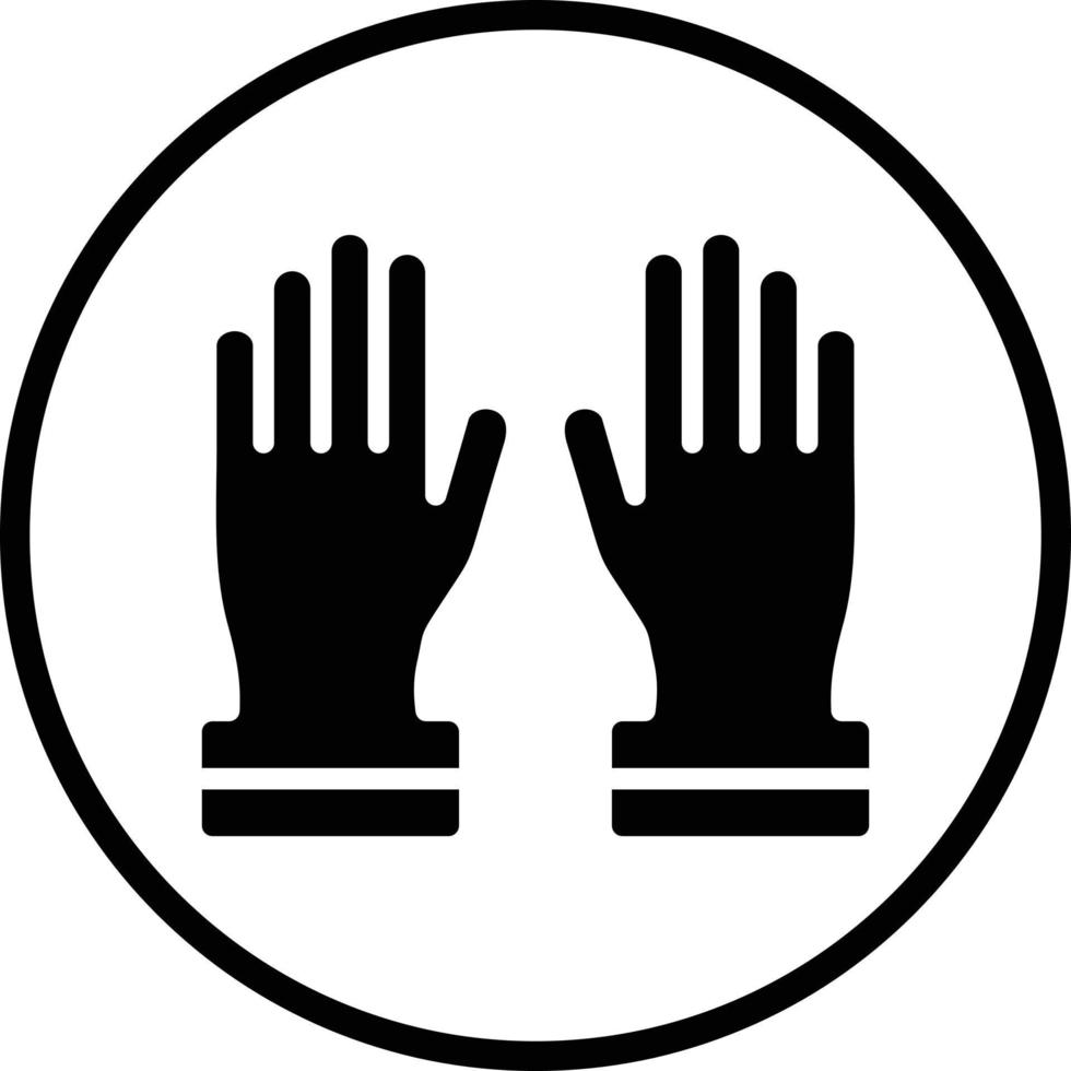 Working Gloves Vector Icon Design