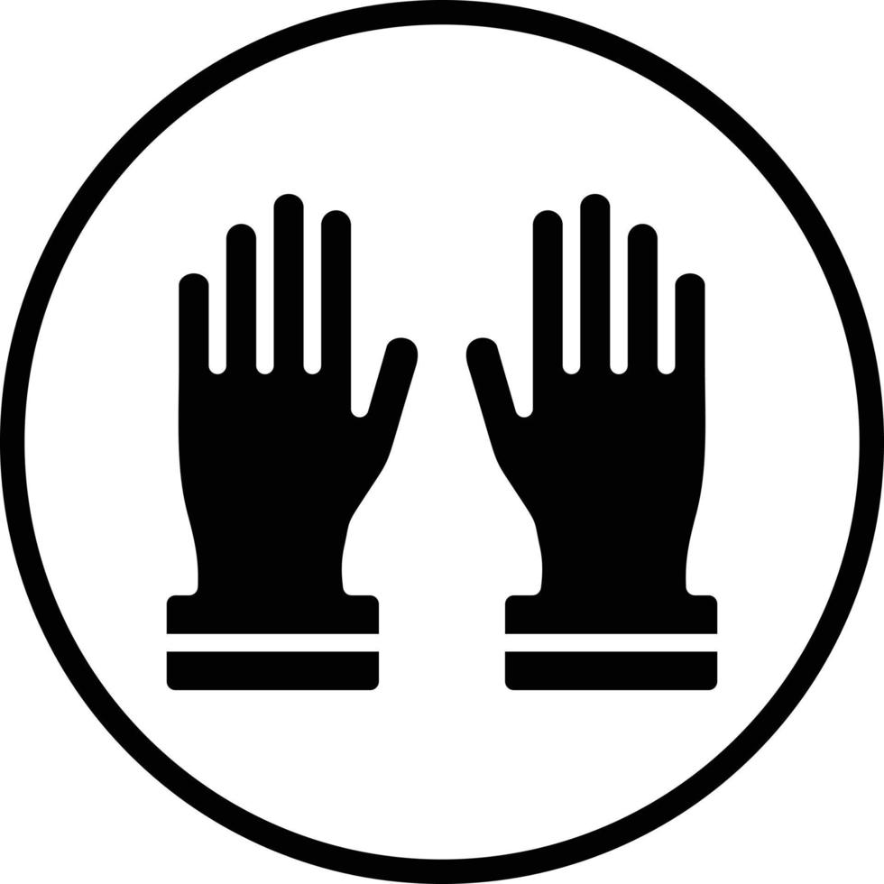 Working Gloves Vector Icon Design