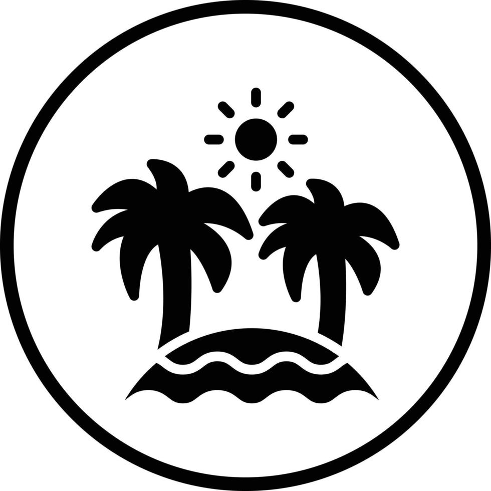 diseño de icono de vector de playa