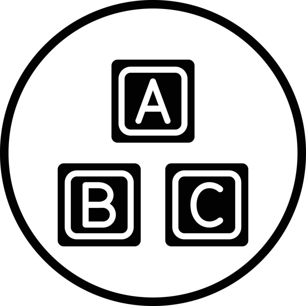 ABC Blocks Vector Icon Design