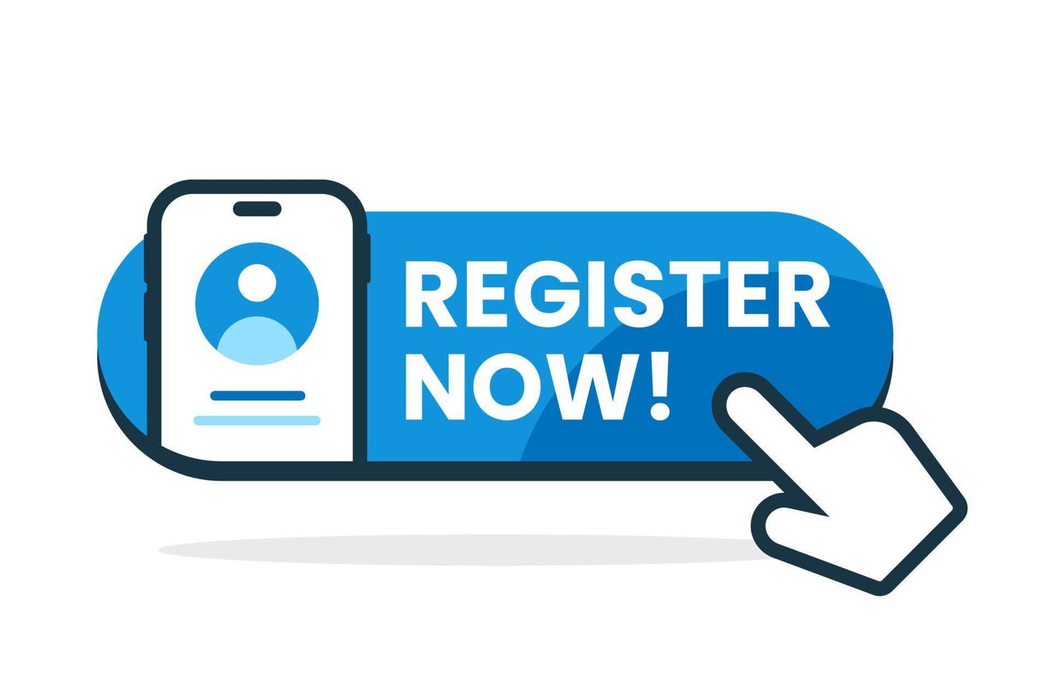 create app account from smartphone, log in, join as member, sign up, register now button concept illustration flat design icon vector eps10. modern graphic element