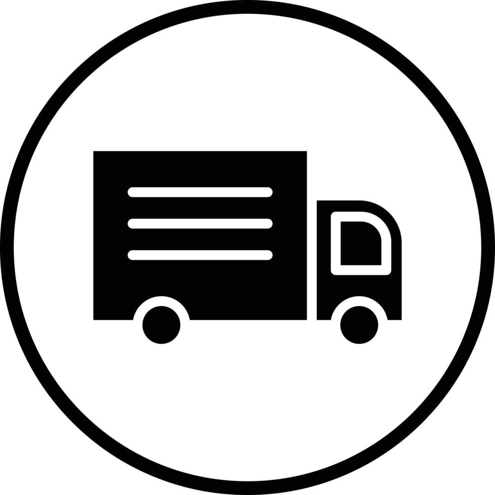 Delivery Truck Vector Icon Design