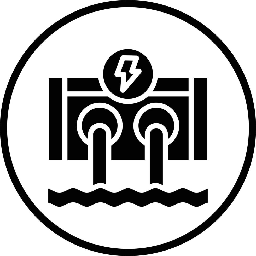 diseño de icono de vector de energía hidroeléctrica