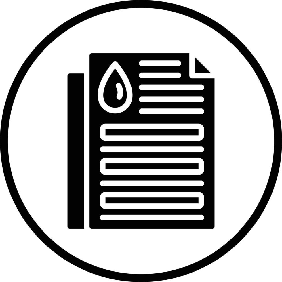 Oil Document Vector Icon Design