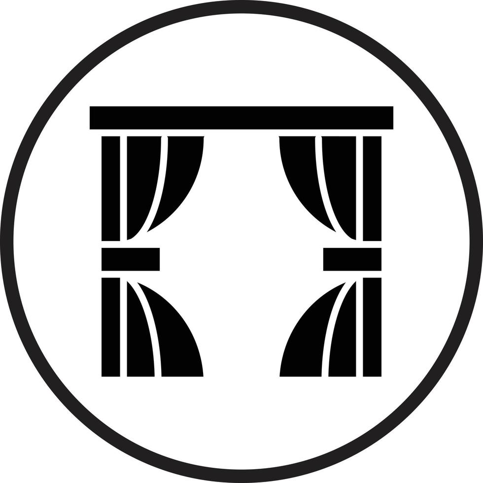 Curtains Vector Icon Design