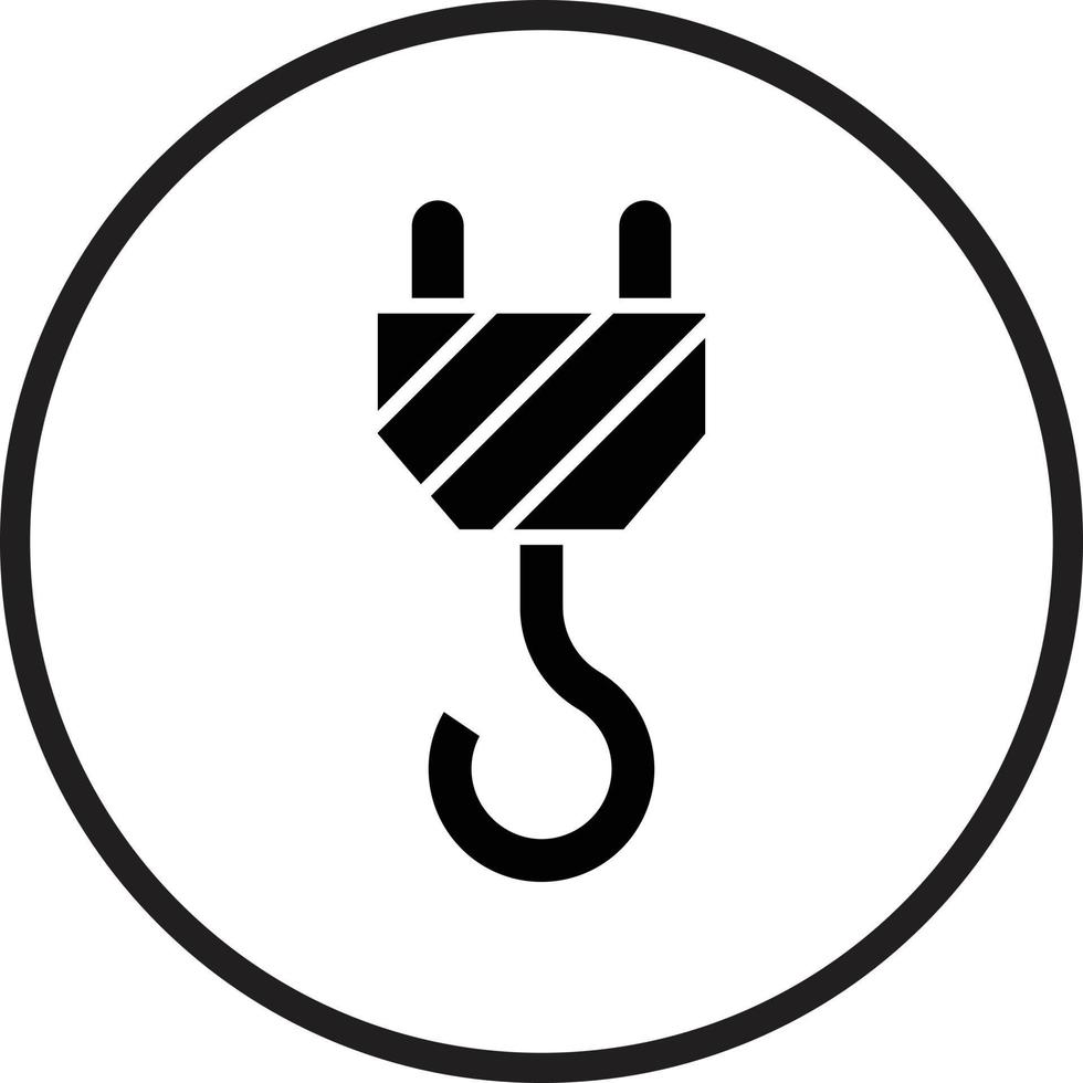 Crane Hook Vector Icon Design