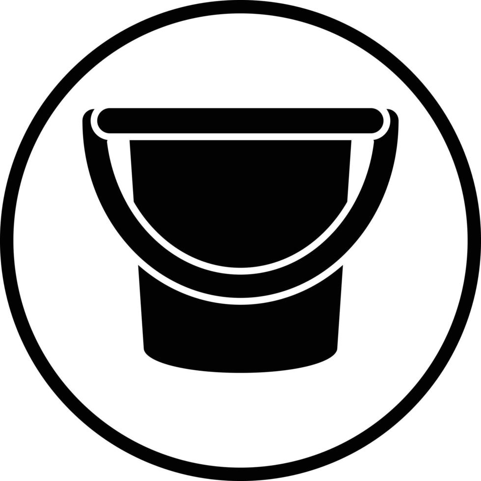 Water Bucket Vector Icon Design