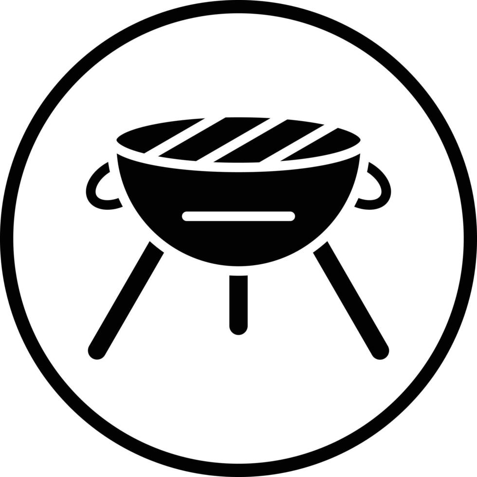 BBQ Grill Vector Icon Design