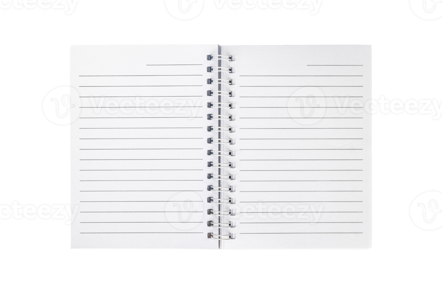 White notebook isolated on transparent background. Notebook concept png