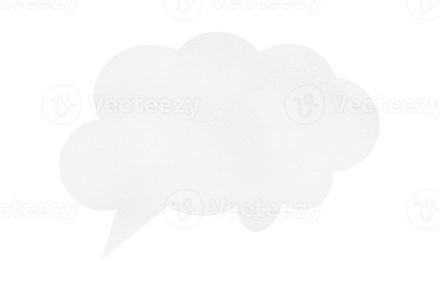 white paper clouds speech bubble image isolated on transparent background Communication bubbles png