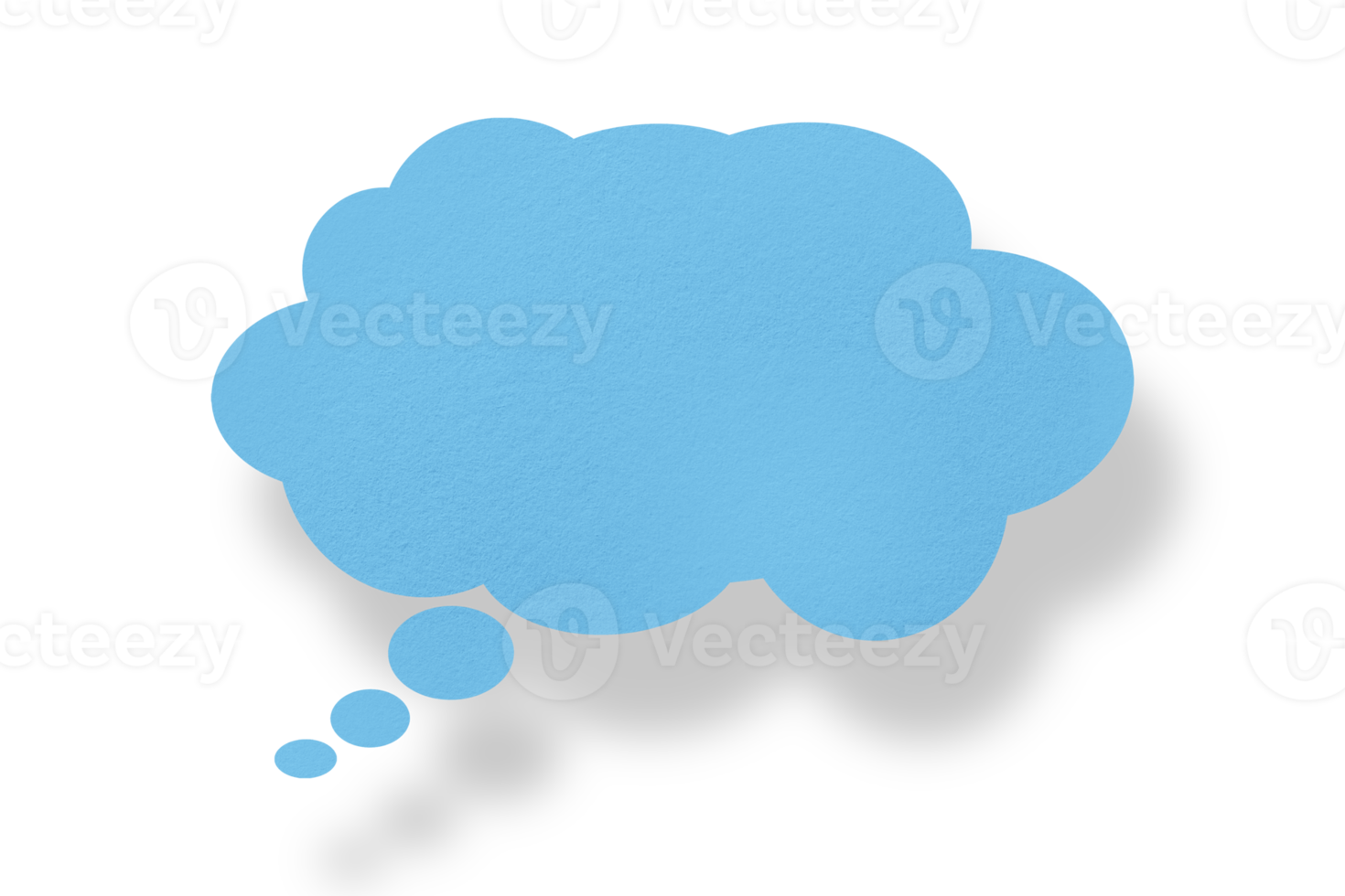 blue paper clouds and shadows speech bubble image isolated on transparent background Communication bubbles png