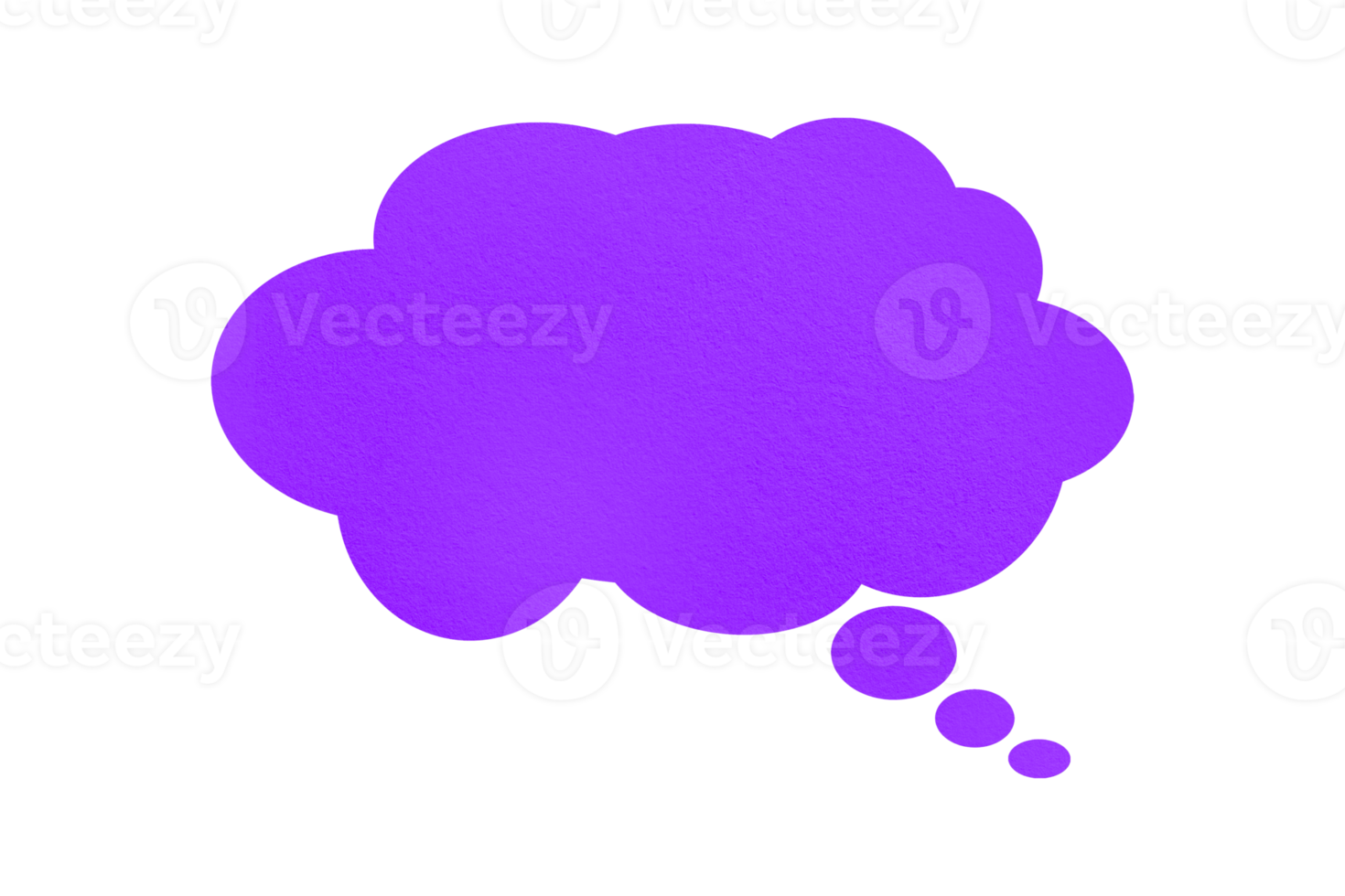 Purper papier wolken toespraak bubbel beeld geïsoleerd Aan transparant achtergrond communicatie bubbel png