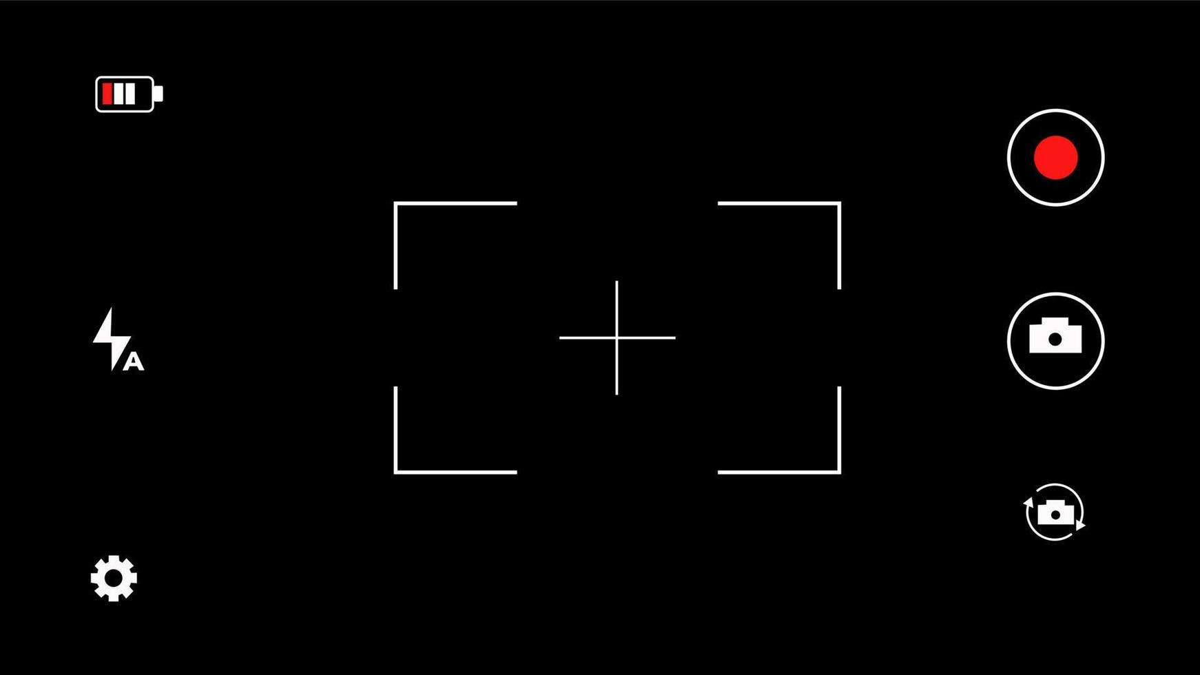 Modern camera viewfinder frame vector
