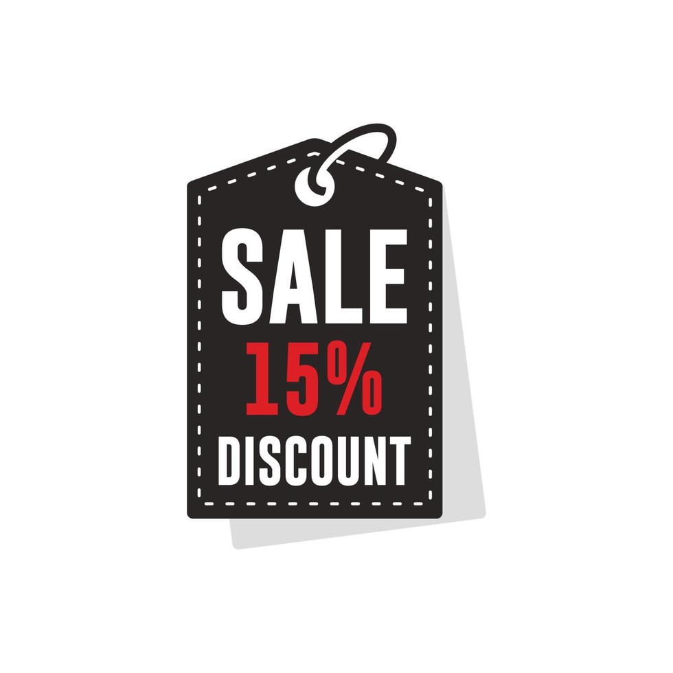 15 percent off discount vector