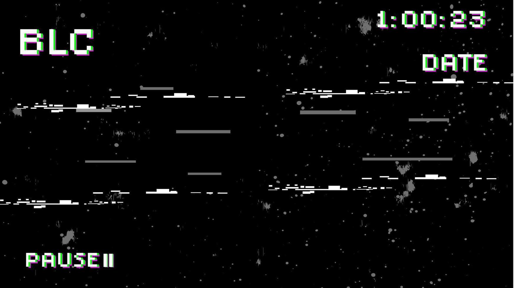 vhs broken video camera frame vector