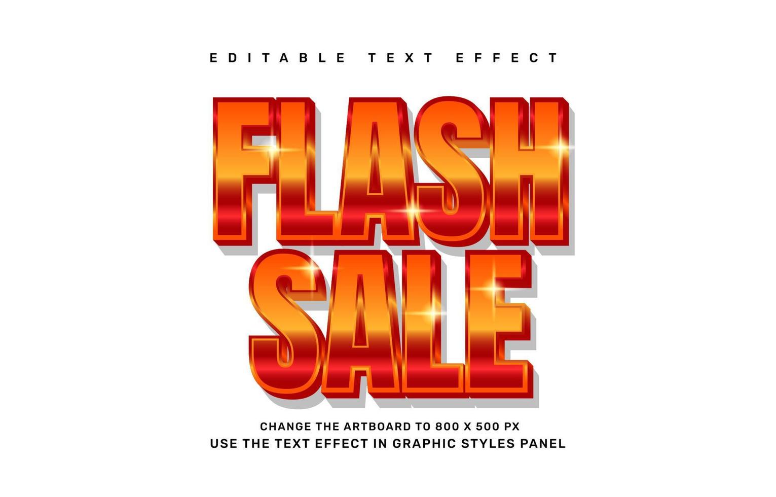 Flash sale editable text effect template vector