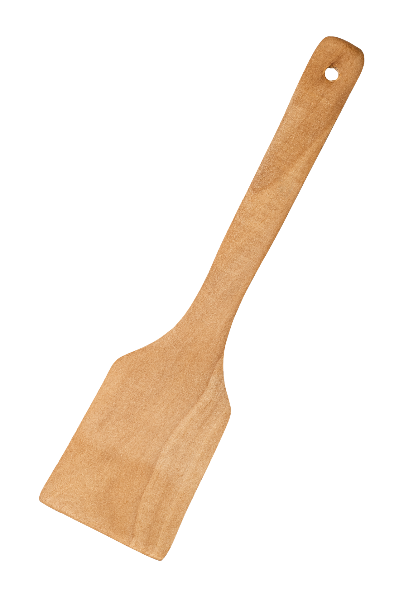 Free brown spatula Isolated on a transparent background. Old spatula