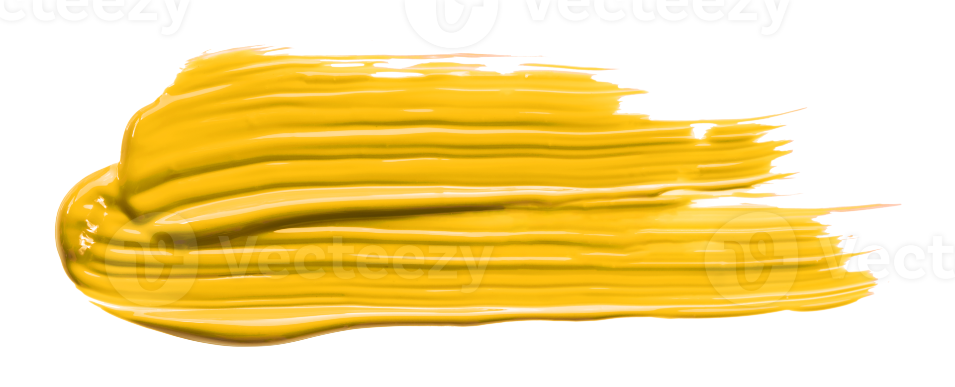 amarelo escova isolado em transparente fundo amarelo aquarela, png. png