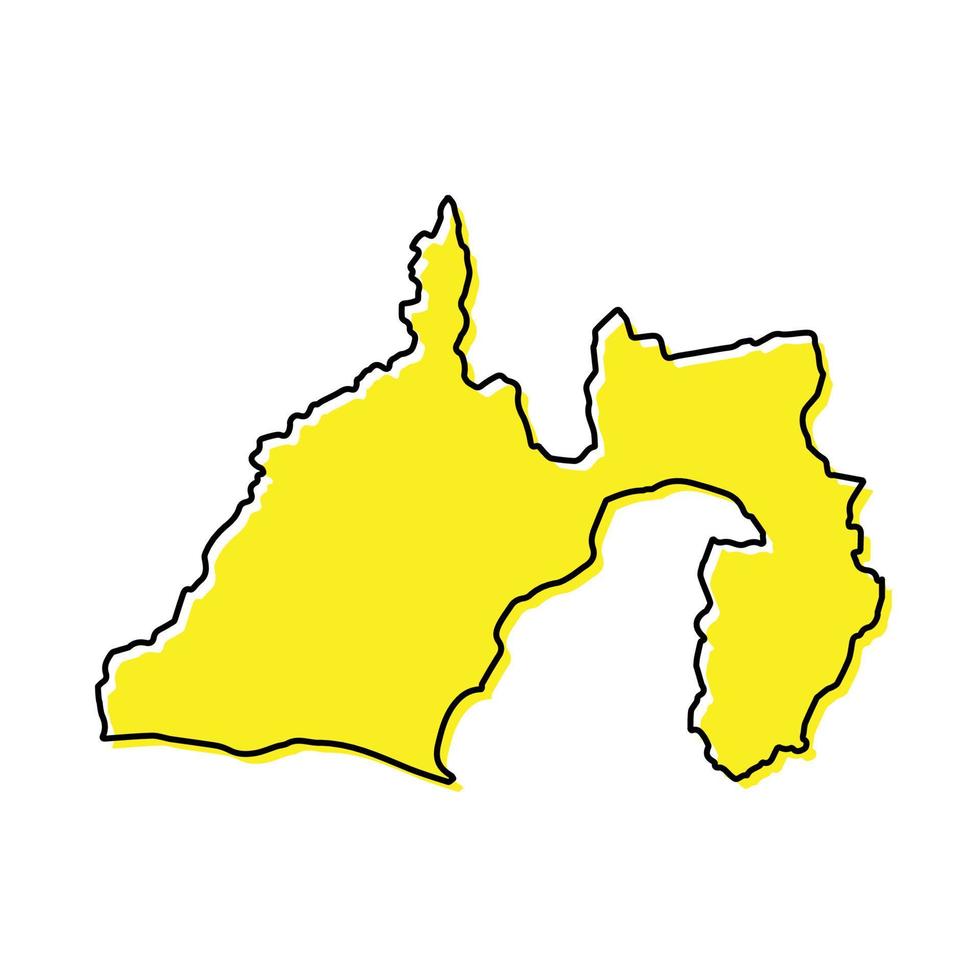 Simple outline map of Shizuoka is a prefecture of Japan vector