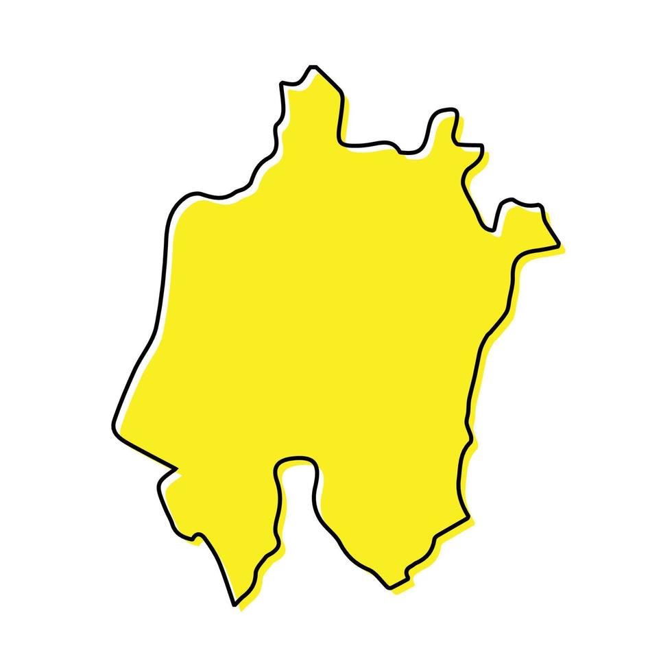 Simple outline map of Sejong is a region of Korea vector