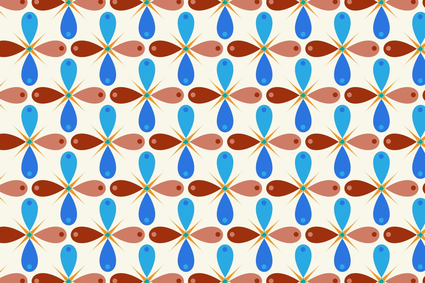 Retro Seamless Pattern in Orange, Brown, and Beige abstract geometric Background. 60s and 70s Retro style and Aesthetic. vector