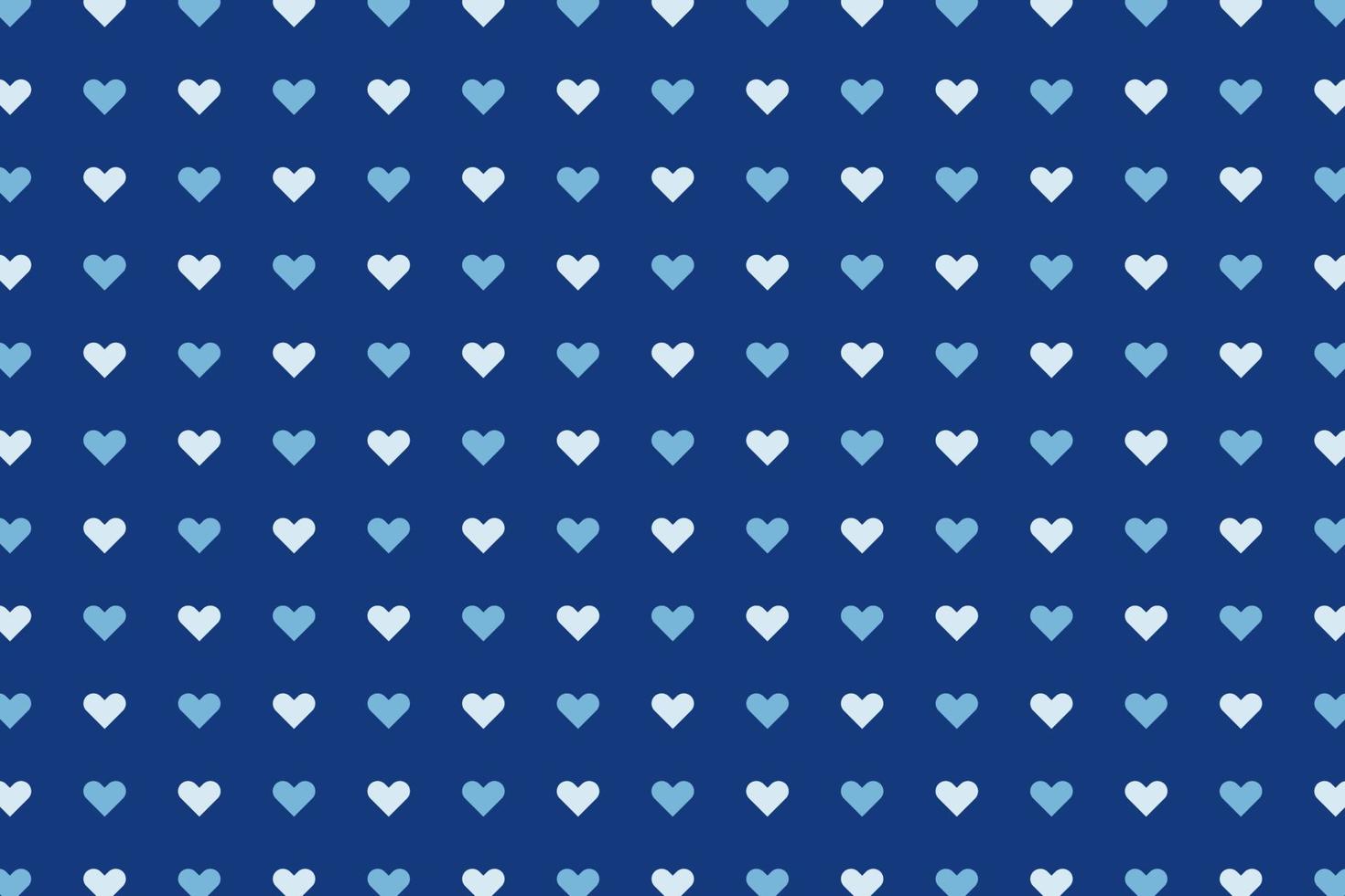 Blue cute heart seamless pattern vector. Valentine's day special love hearts background. vector