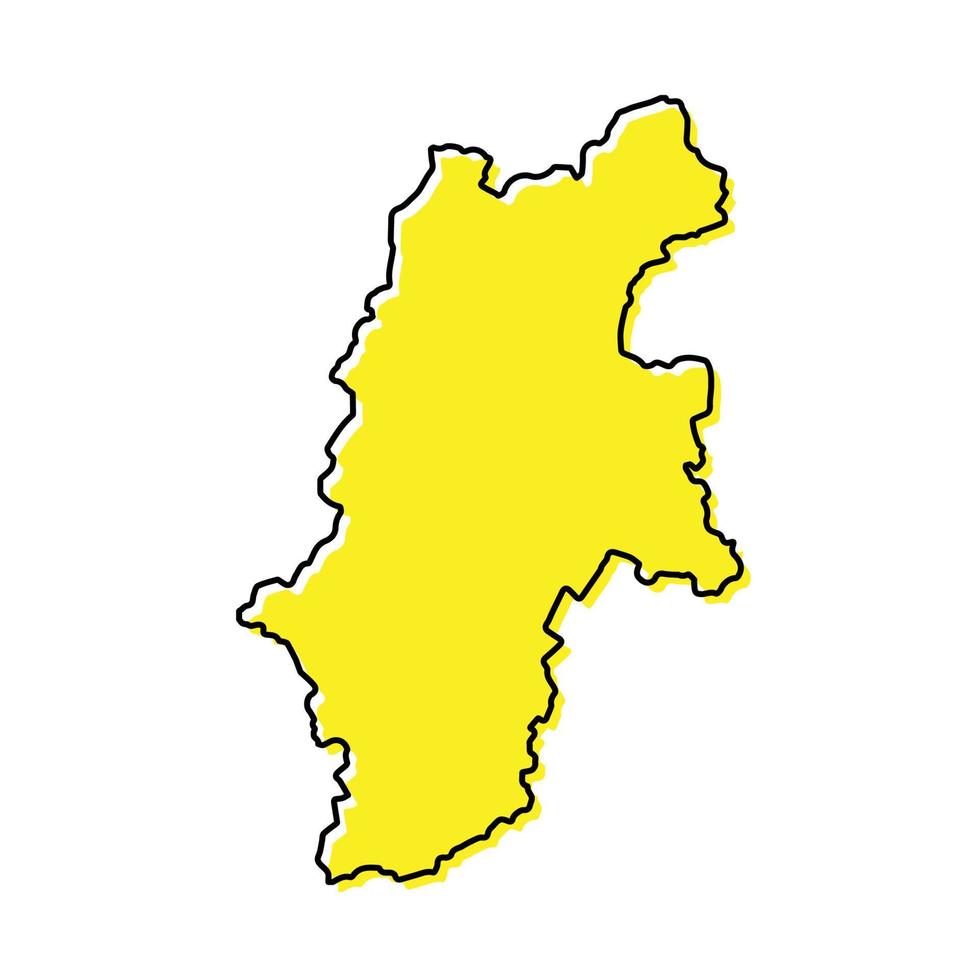 Simple outline map of Nagano is a prefecture of Japan 22804033 Vector