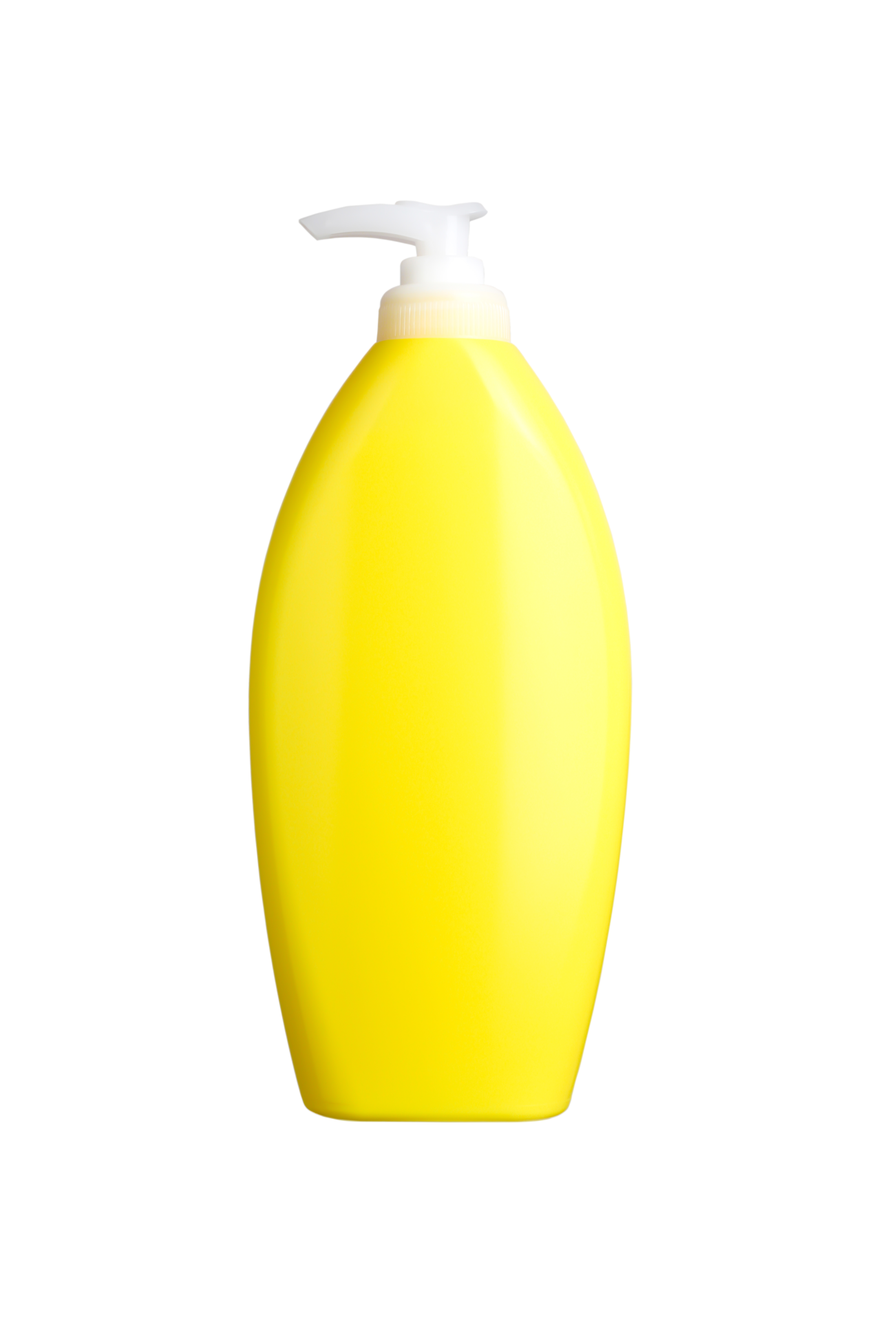 yellow lotion bottle sunscreen bottle isolated on a transparent