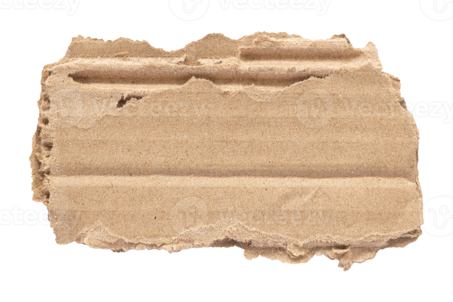 brown cardboard with crumpled and torn pattern isolated on transparent background.png png