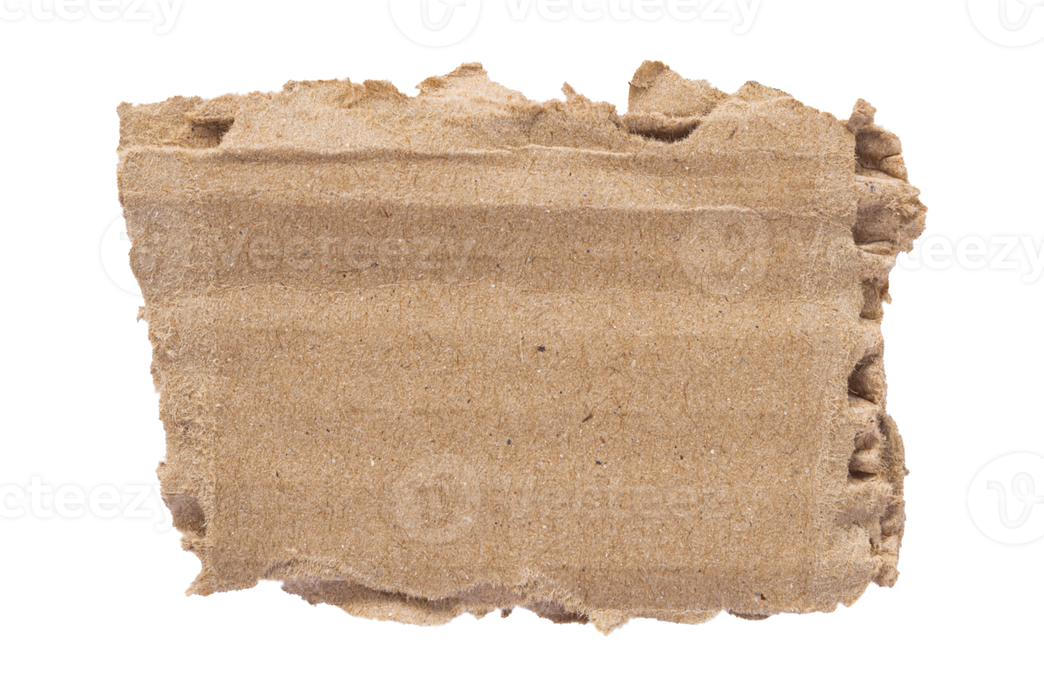 brown cardboard with crumpled and torn pattern isolated on transparent background.png png